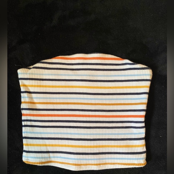 Set of 2 Garage Striped Tube Tops. Ribbed, Colourful - Picture 3 of 6